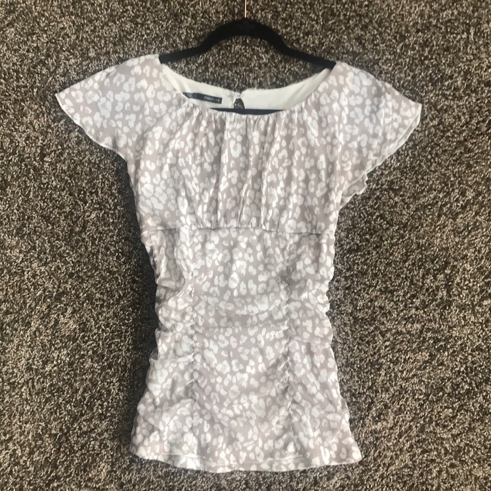 Dressy Neutral Leopard Print Shirt